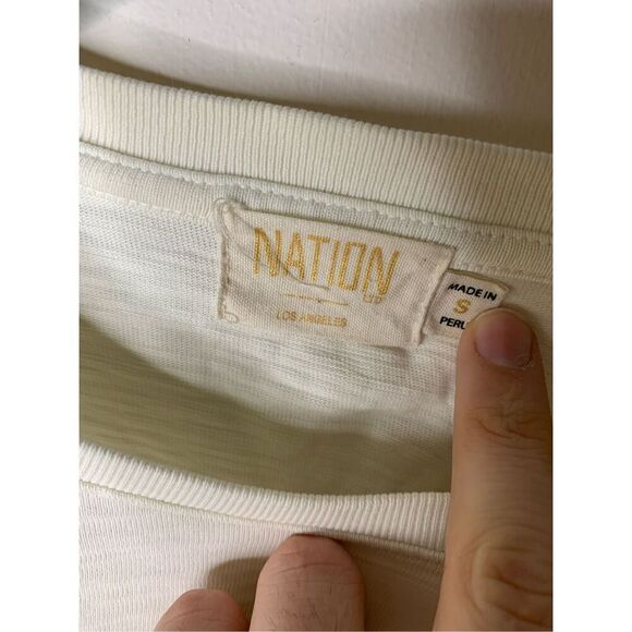 Nation LTD Krista Feminine Party Tee Puff 100% cotton women's size small - Picture 4 of 6
